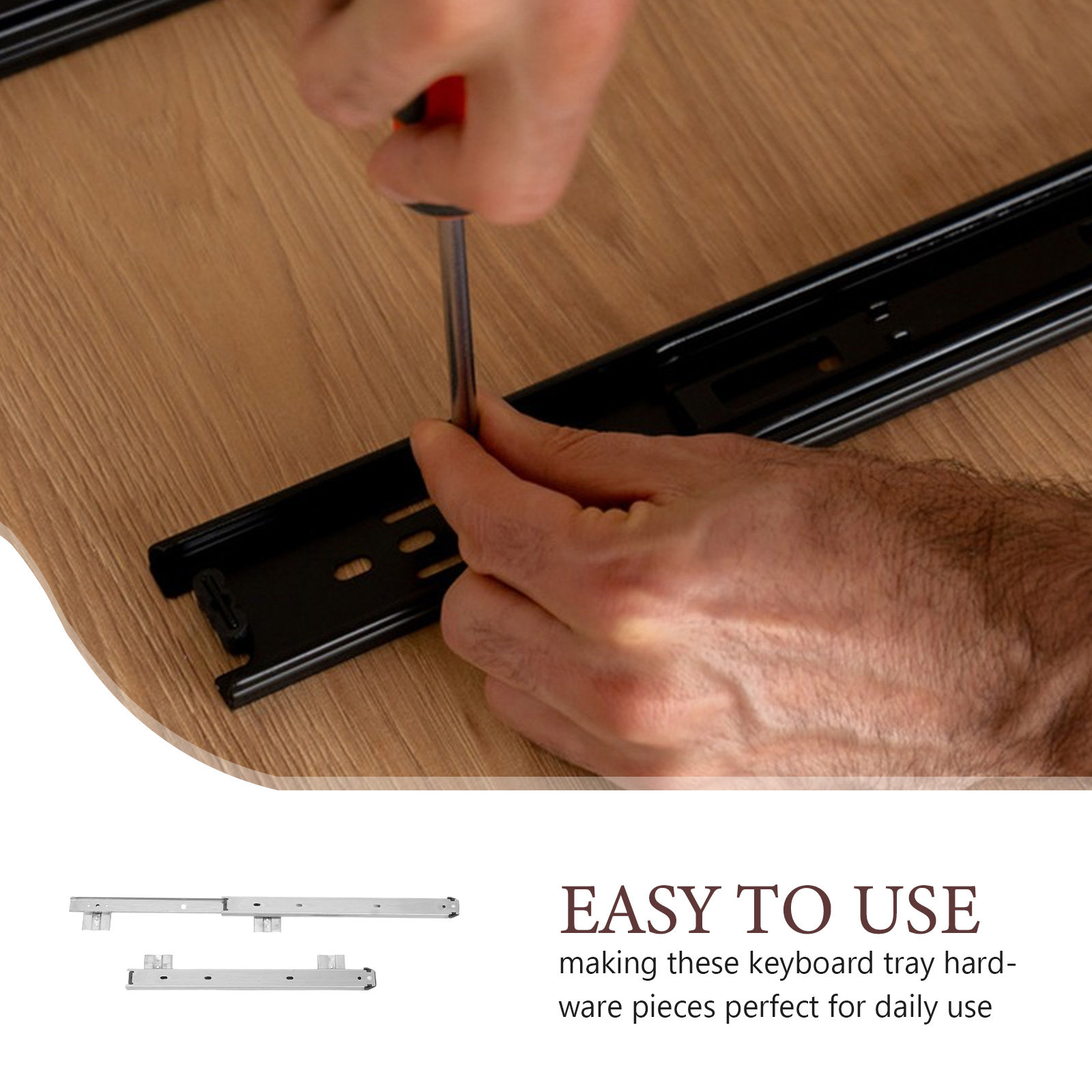 2 sztuki – łożyskowe prowadnic – Keyboard Drawer Under recenzja i cena